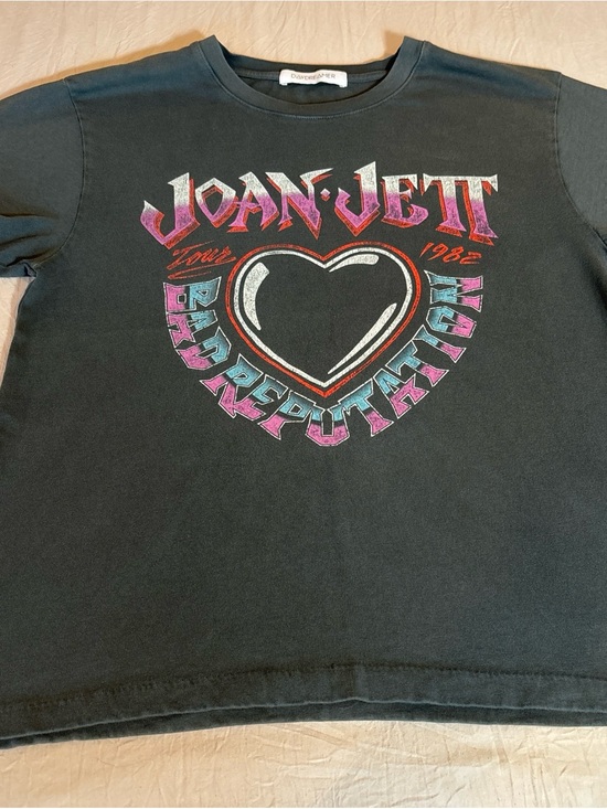 Daydreamer Tops - Joan Jett Women’s Black Graphic Tee - Bad Reputation